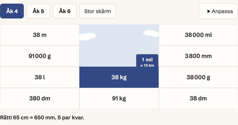 Enhetsmemory – nytt gratis spel för att träna enhetsbyten (åk 4–6)